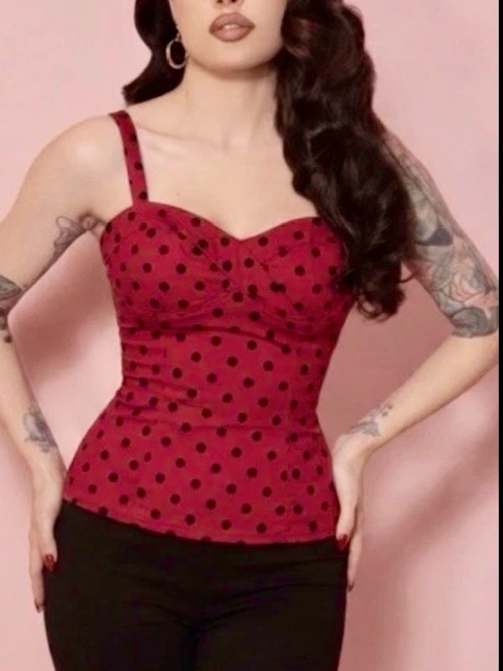Pinup Couture Deadly Dames Vamp Top L